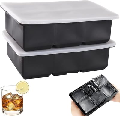 Set van 2 Siliconen IJsblokjesvormen met 12 Compartimenten voor Whisky, Cocktails en IJscreaties