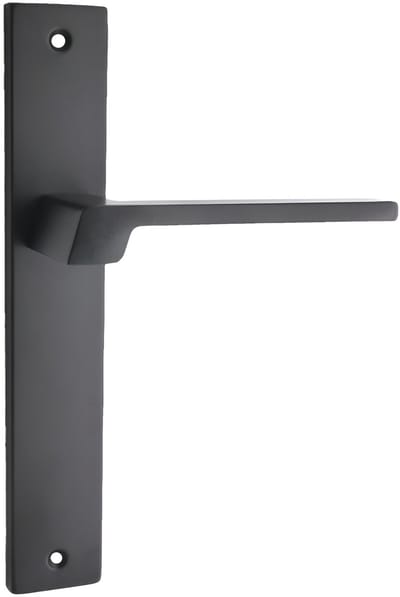 DOMINO CANTORO - Zwarte deurklink op schild 239x40mm - Blinde uitvoering zonder sleutelgat - Luxe binnendeurset