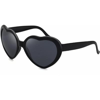 Lunettes de soleil Lunettes de vue Montre Effets d'amour en forme de cœur Les lumières changent en forme de cœur la nuit Lunettes à diffraction Lunettes de soleil Unisexes Cadeau As Picture