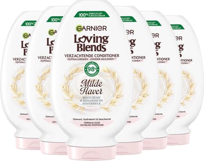 Garnier Loving Blends - Conditioner - Milde Haver - Normaal Haar, Gevoelige Hoofdhuid - 6 x 250ml