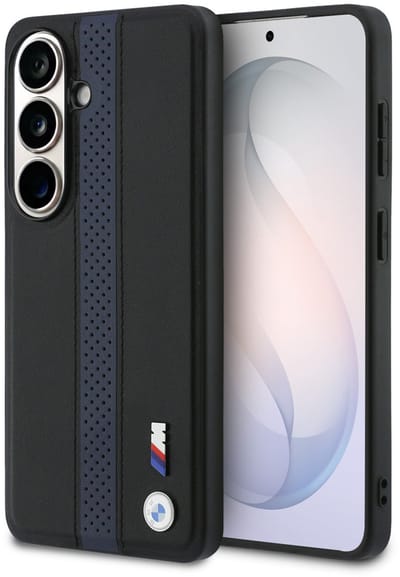 BMW Perforated Stripe Logo MagSafe Case for Samsung Galaxy S26 - Blue