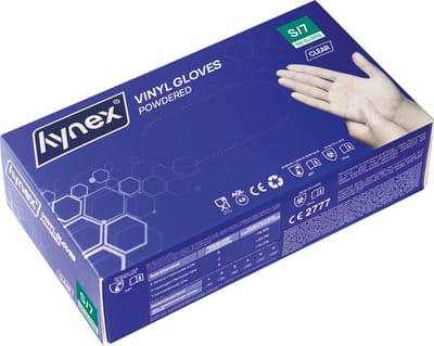 Hynex Vinyl Wegwerphandschoenen – Maat S - Gepoederd – Latexvrij – Transparant - Wit 4,5gr – 100 stuks