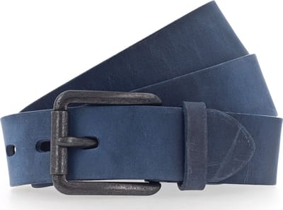 Vanzetti Leren Riem Denim Love 40mm Full Leather Belt W105 Dark Jeans Blue Donkerblauw