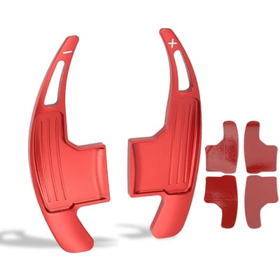 1 Paar Aluminiumlegering Schakelpaddle Verlengstuk Vervanging Voor Ford Mustang V6 EcoBoost GT Shelby rood
