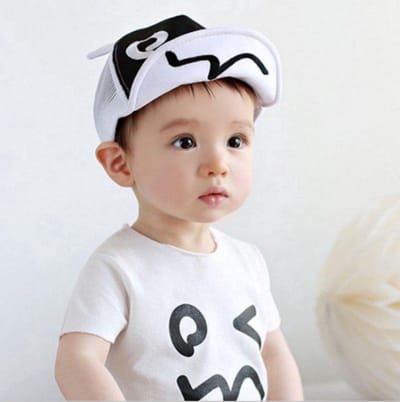CHPN - Petje - Babypetje - Kinderpet - Babypet - Babycap - Cap - Kinderpet - Zwart/Wit - Petje - Grappig petje - 4/16 maanden