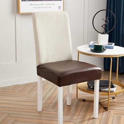 Leren Eetkamerstoelhoes Waterdichte Elastische Stoelhoeshoes Hoes Rekbare Stoelhoezen Voor Eetruimte Ruimte Bruiloft Hotel Banket 1 Piece
