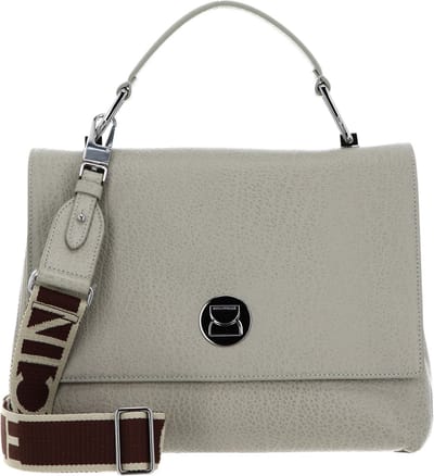 COCCINELLE Leren Handtas Schoudertas Liya Elephant Handbag Gelso Lichtgrijs