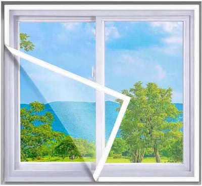 Raam Horren - Vliegengaas Onzichtbaar - Insecten Buiten Houden - Zelfklevend Zonder Boren - 50x190cm - Wit