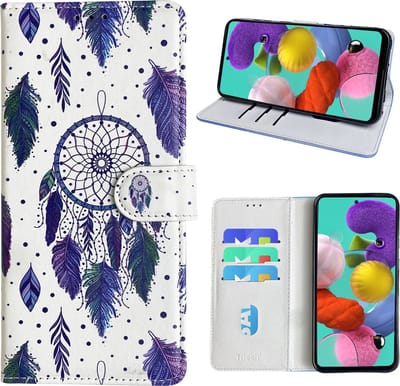 Hoesje geschikt voor Samsung Galaxy A51 Bookcase met dromenvanger print