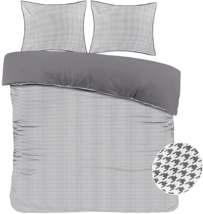Papillon Joep Dekbedovertrek - Tweepersoons - 200x200/220 cm - antraciet