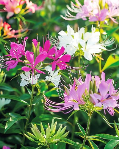 2 sets - Kattensnor Zaden Colour Fountain Mix Cleome Hassleriana Eenjarig
