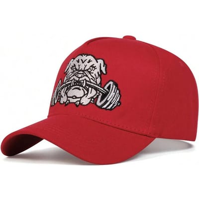Unisex Bulldog Dumbbells Borduurwerk Baseballpetten Lente Herfst Buiten Verstelbare Casual Petten Zonbescherming Pet Sportpet gray