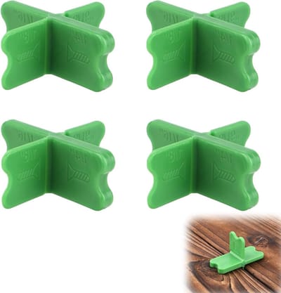 Afstandhouders Vlonderplanken - Terras Hout Clips - Nauwkeurige Installatie - 4 Dikte Maten - 5.5x5.5x1 cm - Groen