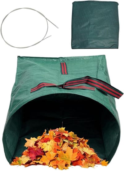 Tuinafvalzakken - Opvouwbare Gazonzakken - Afval Verzamelen - Stabiel Vorm Behoud - 30 x 22 cm - Groen