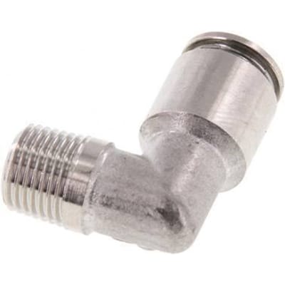 6mm x R1/8'' 90 graden L-verbinding RVS Insteekfitting Buitendraad FKM