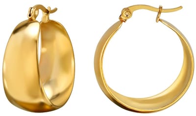 Joy Ibiza - oorbellen - 25 mm oorringen - Franse sluiting - chirurgisch staal - 11 x 25 mm - ear party boho - bohemian style - ip/pvd gold plated