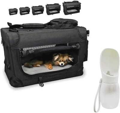 Opvouwbare Hondenbox voor Auto en Reizen - Draagbare en Ademende Transporttas voor Honden en Katten