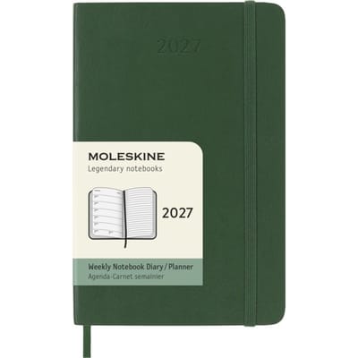 Moleskine 12 Maanden Agenda - 2027 - Wekelijks - Pocket - Zachte Kaft - Mirthe Groen