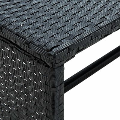 vidaXL - Salontafel - 70x40x38 - cm - poly - rattan - zwart