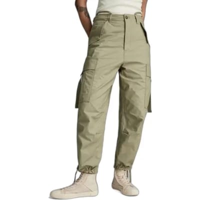 G-Star Cargo Cropped Drawcord Pant Ensis Green Größe: W24 | Cargohosen Outlet | Damen | Grün