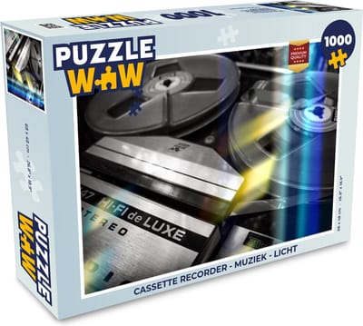Puzzel Cassette recorder - Muziek - Licht - Legpuzzel - Puzzel 1000 stukjes volwassenen
