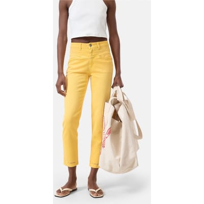Closed Pedal Pusher Mango Yellow Größe: W24L32 | Straight Jeans Outlet | Damen | Gelb