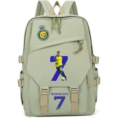 Voetballer C Luo Perifere Print Trend Schooltas Middelbare School Studenten Grote Capaciteit Rugzak met Rugsteun No specifications