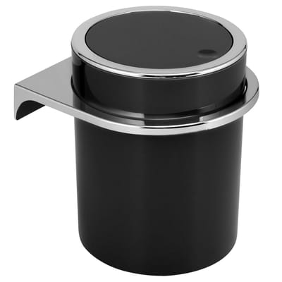Cosmetica emmer - Afvalbak badkamer - Hygiënisch afval opbergen - Met zwaaideksel en wandhouder - 55 liter - Zwart