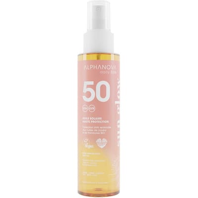 Alphanova Sun Protective sun oil sun glow bio SPF50 125 Milliliter