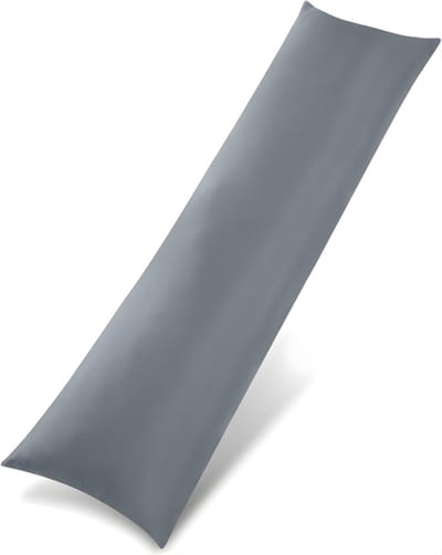 QIN® Kniekussen - Kniekussen Voor In Bed - Kniekussen Voor In Bed Zijslapers - Grijs - 138cm x 51cm x 1cm