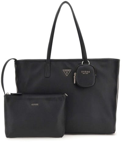 GUESS shopper schoudertas met laptopvak Power Play II Large Tech Tote Black zwart