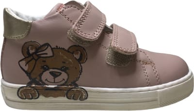 Falcotto - Wislei - Mt 18 - velcro's lederen sneakers - beer - roze