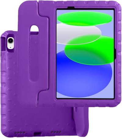 Hoesje Geschikt voor Apple iPad A16/A18 (2025/2026) - 11 inch (11e & 12e generatie) - Kinderhoes Shockproof Bumper - Kidsproof Case - Tablet Hoes - Kinder Hoes Cover - Paars