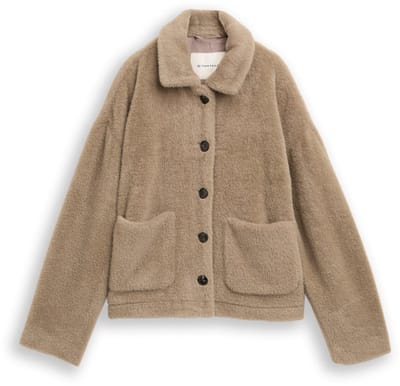 Tom Tailor - Teddyjas met zakken - Maat XXL - soft taupe grey