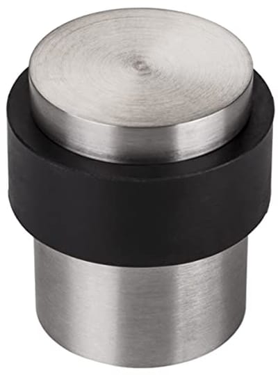 Deurstopper Vloer - Massief Staal - Beschermt Muren - Onzichtbare Montage - 40 mm Hoog - Zwart