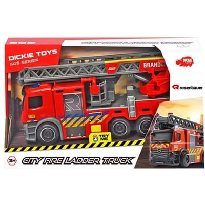 Dickie Toys - Speelgoedvoertuig - Belgische brandweerwagen - ladder - licht en geluid