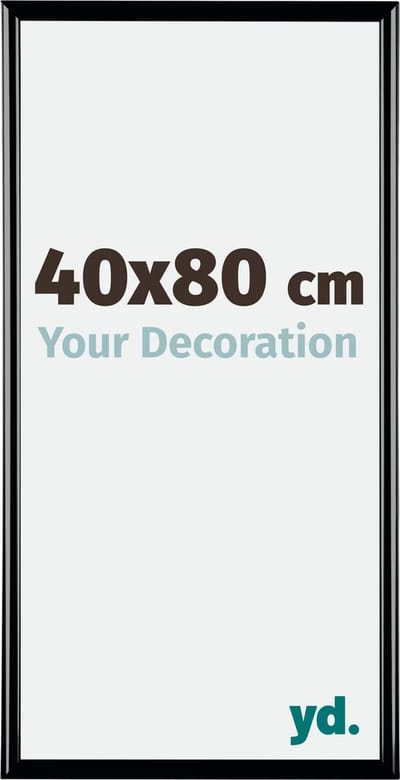 Your Decoration - Fotolijst 40x80 cm - Kunststof - Zwart Hoogglans - Bordeaux