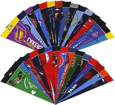 Mini Wimpel Set - Sport Decoratie - Fan Uiting - Alle Competitie Teams - 4 x 9 Inch - Zwart