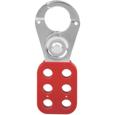 1in Bekvergrendeling Hasp Veiligheid Tagout voor Hangslot Kunststof Geïsoleerd Snap Lock Nylon PA Staal gray