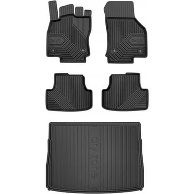 Frogum Serie 77 Volkswagen Golf VIII – Automattenset + Kofferbakmat – Perfecte Pasvorm – Geurloos TPE – Hoge Beschermrand