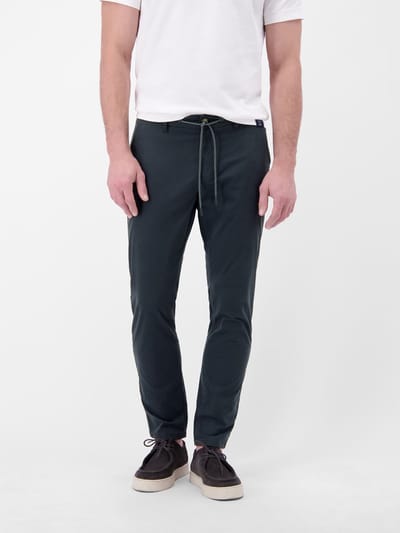 LERROS Lichte chino met trekkoord , Maat: W30_L34 , Kleur: BLUE NIGHT , 54% katoen, 43% nylon, 3% elastaan