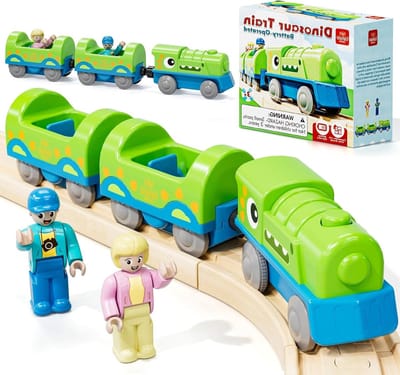 Elektrische Dinosaurustrein voor Kinderen van 3 Jaar - Speelgoed op Batterijen, Educatief en Interactief Treinset
