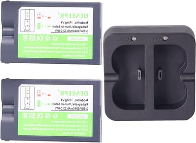 Reserveaccu Set - Accuvervanging Camera - Beveiligingscamera's - Dubbel Laadstation - 6040 mAh