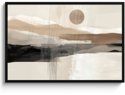Poster in lijst - Fotolijst 120x80 cm - Posters - Minimalistisch - Landschap - Dimensie - Posterlijst zwart - Decoratie - Wanddecoratie woonkamer - Muurdecoratie slaapkamer