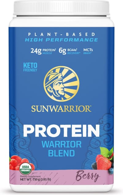 Sunwarrior Warrior Blend Organic (750g) Berry Shortcake - Eiwitten - Veganistisch eiwit