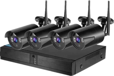 Compleet Camera Beveiliging Set met 4x Wifi IP Camera - Draadloos - + 2TB HDD -  Beveiligingscamera voor Buiten - Bewakingscamera -