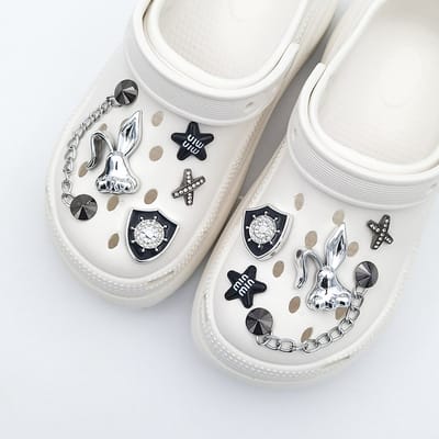 Schoenaccessoires-geschikt voor crocs charms- geschikt voor crocs pins- geschikt voor crocs Accessoires- geschikt voor Crocs Jibbitz-10 Schildkonijn