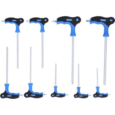 Brilliant Tools BT041200 Haakse schroevendraaierset T 10, T 15, T 20, T 25, T 27, T 30, T 40, T 45, T 50 9-delig