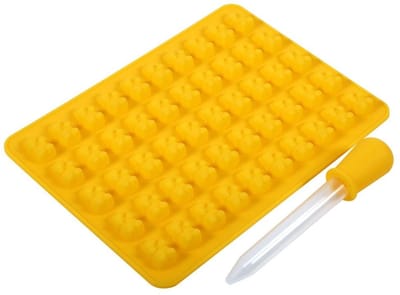 Dailygoody - Chocoladevorm - Snoepvormen - Ideaal voor doe-het-zelf - Geel - IJsblokjes en snoep - Perfect voor feestjes en creatief bakken - 50