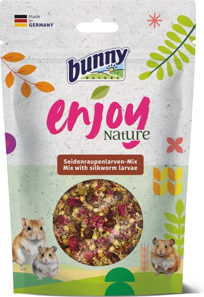 Zijderups Larven Snack 40gr - Bunny Nature - Eiwitrijke Snack voor Knaagdieren - Natuurlijke Ingrediënten